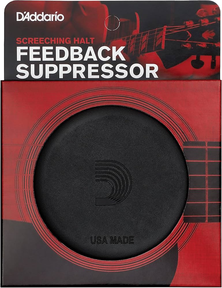 Planet Waves PW-SH-01 D'Addario Screeching Halt Guitar Feedback Suppressor, Black