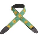 Levy's MPJG-SUN GREEN Guitar Strap Spokane sale Hoffman Music 734990669083