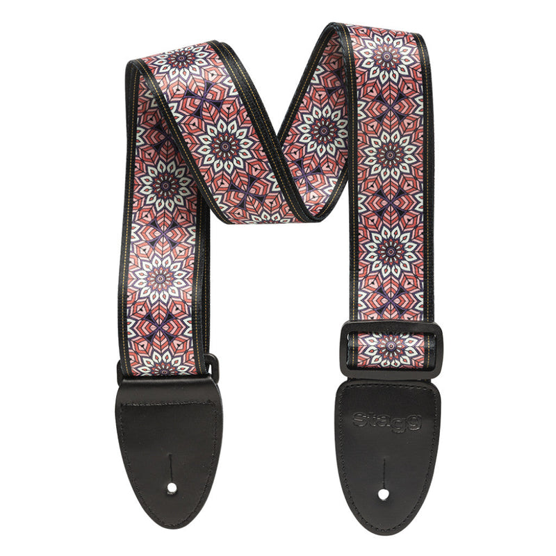 Stagg STE MANDALA PK Guitar Strap Spokane sale Hoffman Music 5414428268150