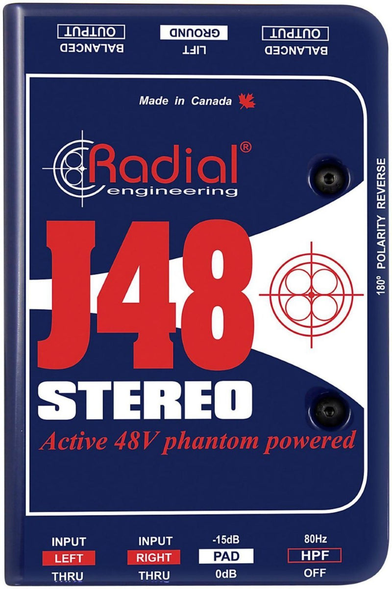 Radial J48 Stereo Direct Box Spokane sale Hoffman Music 676101043439